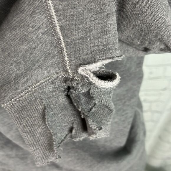 TNA Aritzia Sweater Adult Medium Gray Purple Baltic Spiro Embroidered Hoodie - Picture 6 of 10